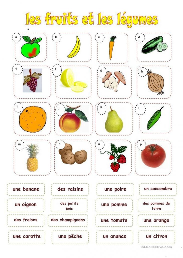 Fruits Et Legumes | Apprendre Les Fruits, Fruits Et Légumes avec Nom De Legume