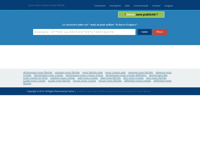 Fsolver.fr – Urlscan.io destiné Mot Fleché En Ligne