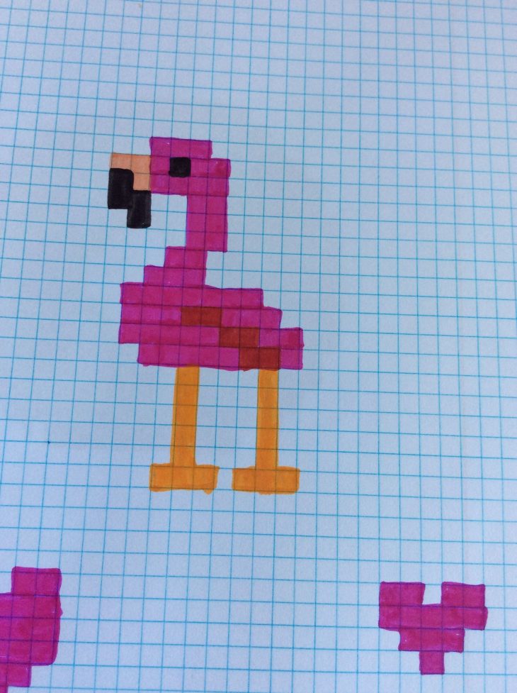 Fyfhrdhfytfgbr | Dessin Pixel, Pixel Art Et Diy Dessin concernant Pixel Art Flamant Rose