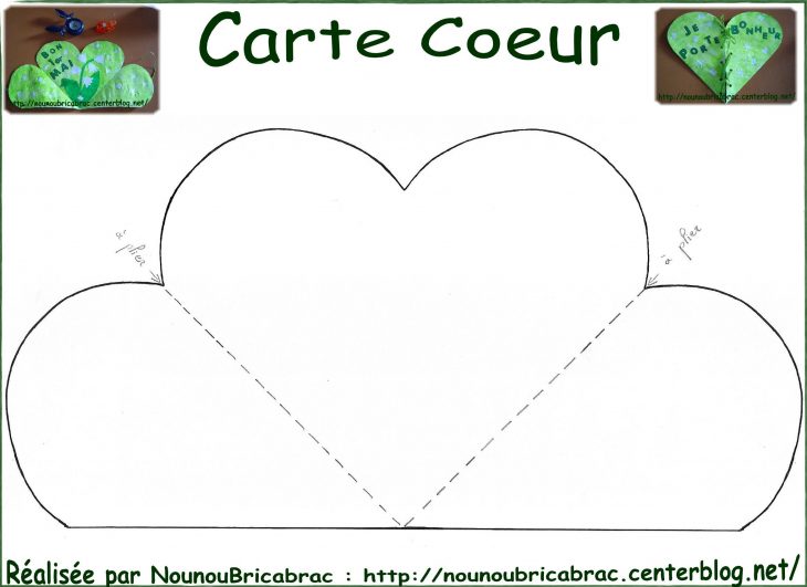 Gabarit De La Carte Coeur À Décorer Et Découper | Carte intérieur Coeur A Imprimer Et Decouper