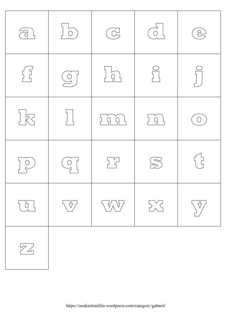 Gabarits Alphabet À Télécharger Au Format Pdf – Souki Et Mélilia pour L Alphabet Minuscule