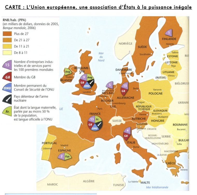 Géo 3Ème Iii – La France Et L'union Européenne – La P pour Liste Des Pays De L Union Européenne Et Leurs Capitales