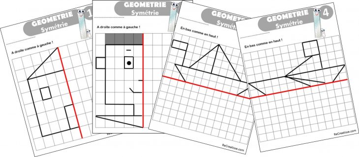 Geometrie : Ateliers Symétrie Et Exercices | Géométrie tout Symétrie Ce1 Ce2