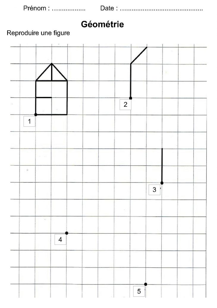 Géométrie Ce1,ce2,la Symétrie,reproduire Une Figure à Dessin Géométrique Ce2