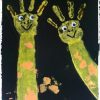 Girafe : Empreinte De Mains - | Girafes, Activité Manuelle avec Activité Manuelle Afrique