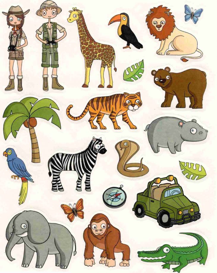 Gommettes Animaux De La Jungle pour Animaux De La Jungle Maternelle