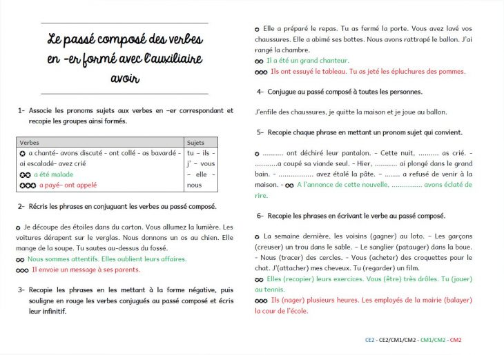 Grammaire Au Jour Le Jour : Exercices De Structuration serapportantà Exercice Gratuit Cm2