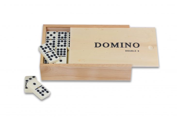 Grand Jeu De Dominos De Qualité Double Neuf Dans Une Belle Boite En Bois pour Jeu Du Domino