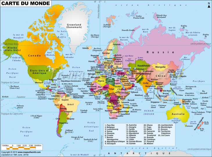 Grande Carte Du Monde à Carte De La France Avec Toutes Les Villes