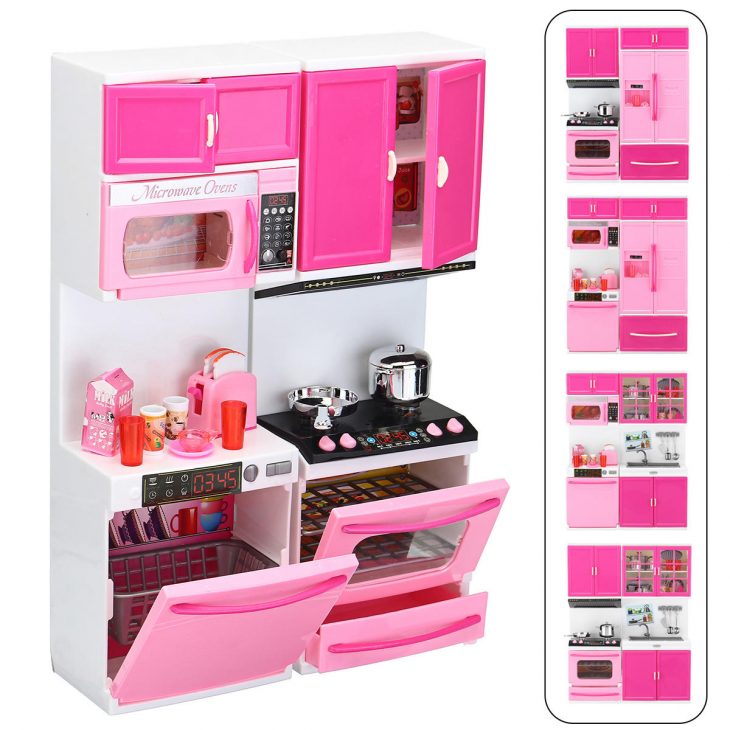 Grande Fille Enfant En Bois Jouer Cuisine Playset Jeux De Rôle Pour Enfants  Faire Semblant Ensemble Jouets dedans Jeu De Bebe Pour Fille