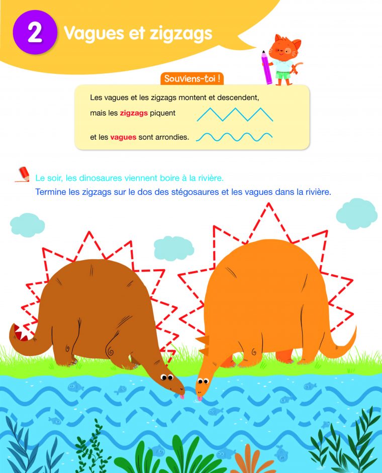 Hachette Education Toute Ma Maternelle Lecture Ecriture à Graphisme Les Vagues Moyenne Section