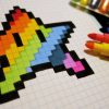 Handmade Pixel Art - How To Draw A Kawaii Rainbow Star dedans Pixel Art Facile Fille