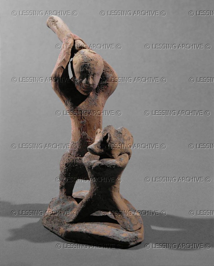 Hellenistic Figurine 6Th Bce Butcher Slaughtering A Pig destiné Departement 12 En France