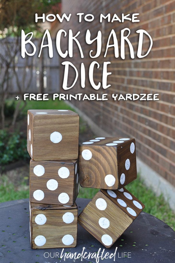 How To Make Giant Yard Dice + Free Printable Yardzee | Jeux encequiconcerne Jeux De Jardinage Gratuit