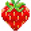 Icône Mordue De Fruit De Jeu Vidéo De L'art 8 De Pixel De pour Pixel Art Fraise