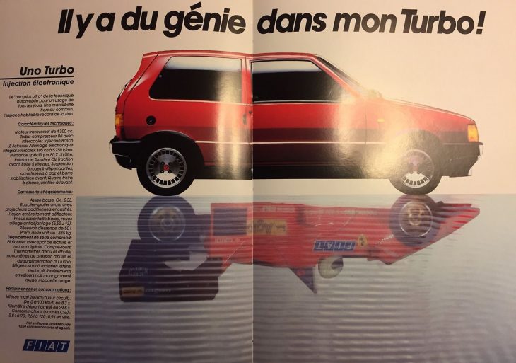 Il Y A Du Génie Dans Mon Turbo Fiat Uno Turbo New avec Quatres Image Un Mot