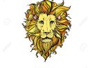 Illustration Du Lion De Couleur Doodle. Esquisser. avec Photo De Lion A Imprimer En Couleur