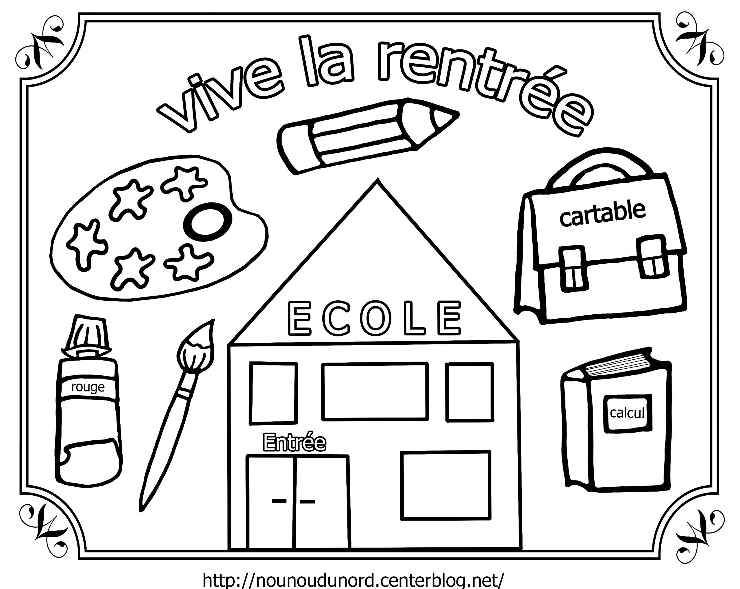Image Dessin Ecole Maternelle - Slubne-Suknie destiné Coloriage Classe Maternelle
