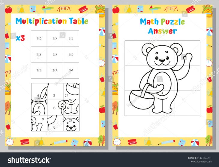 Image Vectorielle De Stock De Feuille De Calcul De Casse avec Jeux Educatif Table De Multiplication