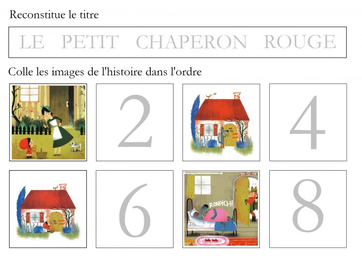 Images Séquentielles : Le Petit Chaperon Rouge – Maitresse à Images Séquentielles À Imprimer