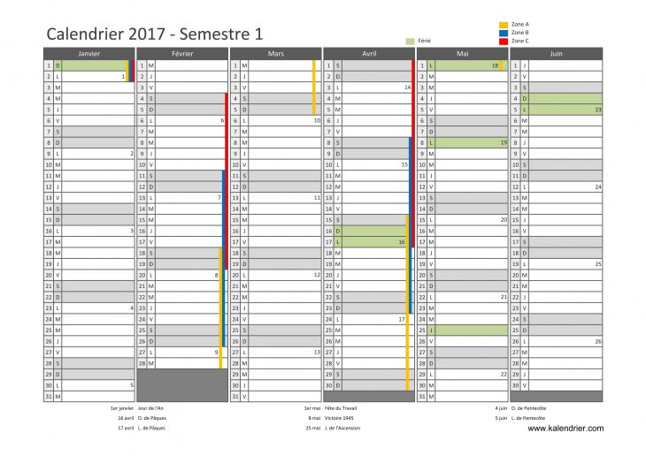 Imprimer Calendrier 2017 Gratuitement – Pdf, Xls Et Jpg intérieur Imprimer Un Calendrier 2017