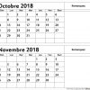 Imprimer Octobre Novembre 2018 Calendrier Gratuit | Modèle destiné Calendrier 2018 A Imprimer Par Mois
