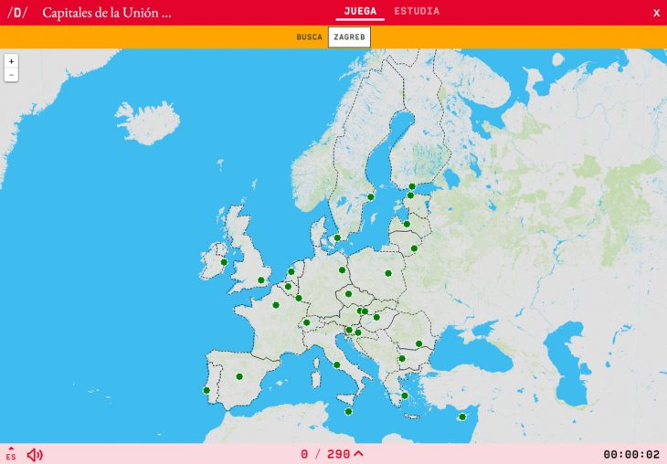 Interactive Map. Where Is It? European Union's Capital intérieur Quiz Sur Les Capitales De L Union Européenne