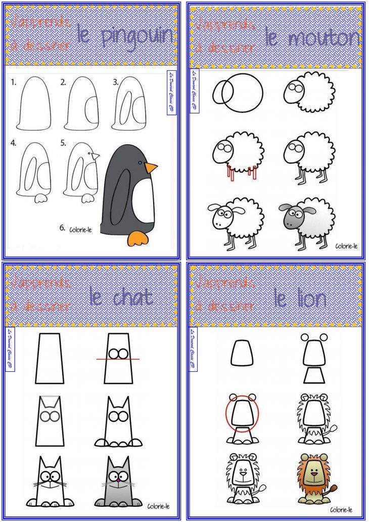 J'apprends À Dessiner Les Animaux – La Domrod Classe Cp concernant J Apprend À Dessiner