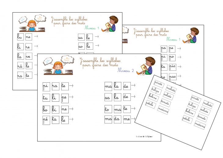 J'assemble Les Syllabes Pour Faire Des Mots – La Classe De serapportantà Mot Avec Lettres Mélangées