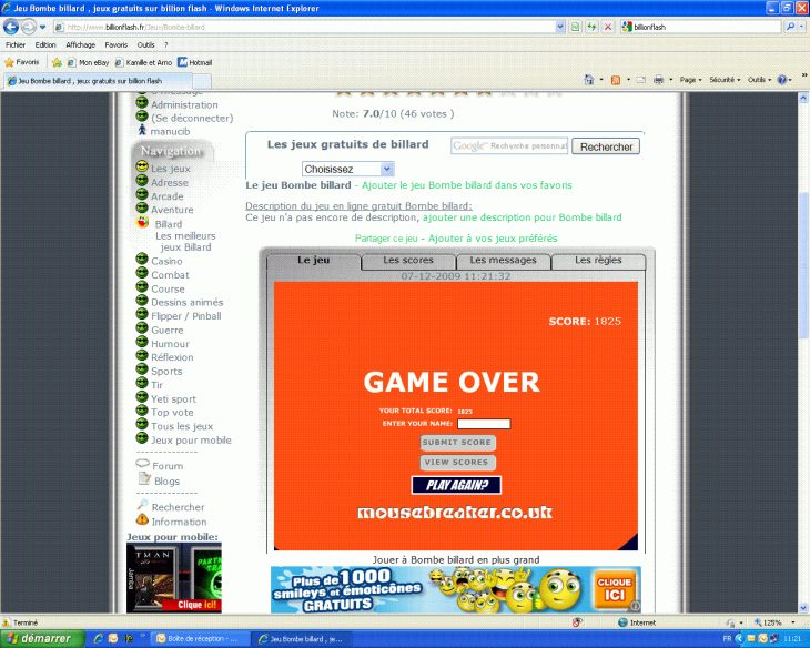 Jeu Bombe Billard , Jeux Gratuits Sur Billion Flash serapportantà Jeux Billard En Ligne Gratuit