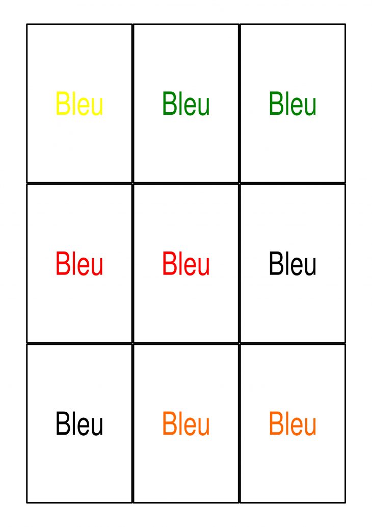 Jeu Cartes Colorées (Pour L'entraînement De L'attention Et serapportantà Jeux De Concentration À Imprimer