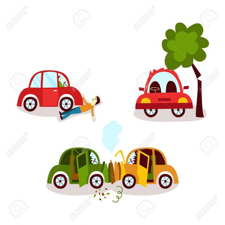 Jeu D'accident De Voiture – Collision, Piéton Renversé, Arbre Brisé,  Illustration De Vecteur De Dessin Animé Isolé Sur Fond Blanc. Accident De encequiconcerne Jeux De Accident De Voiture