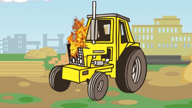 Jeu D'assemblage – Le Tracteur Jaune – Voitures De Construction – Vidéo  Éducative Pour Enfants dedans Le Jeu De La Voiture Jaune