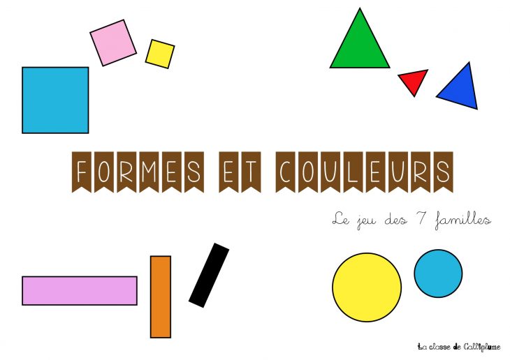 Jeu De 7 Familles Sur Les Formes Et Les Couleurs – La Classe à Jeux Forme Et Couleur