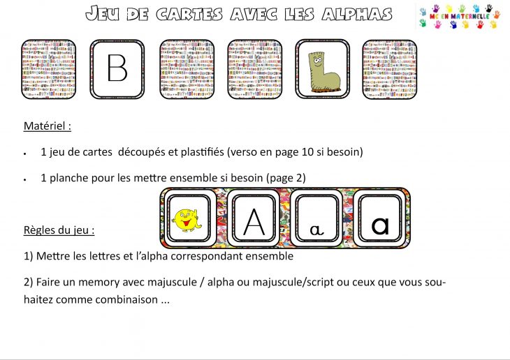 Jeu De Cartes Lettres Majuscules/script/attachés Et Alphas tout