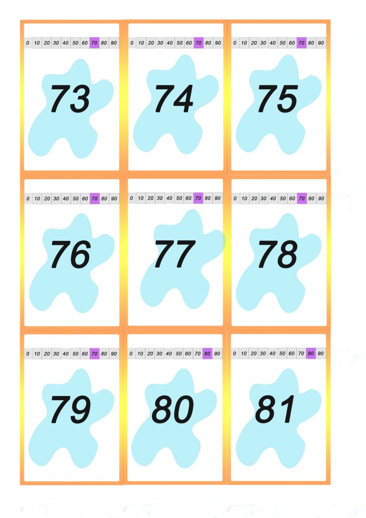 Jeu De Cartes Type 7 Familles Avec Les Nombres De 0 À 99 dedans Jeux Avec Des Chiffres