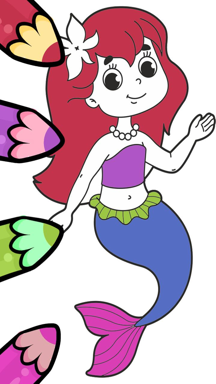 Jeu De Coloriage De Sirène Pour Android - Téléchargez L&amp;#039;apk destiné Coloriage Princesse Sirene 
