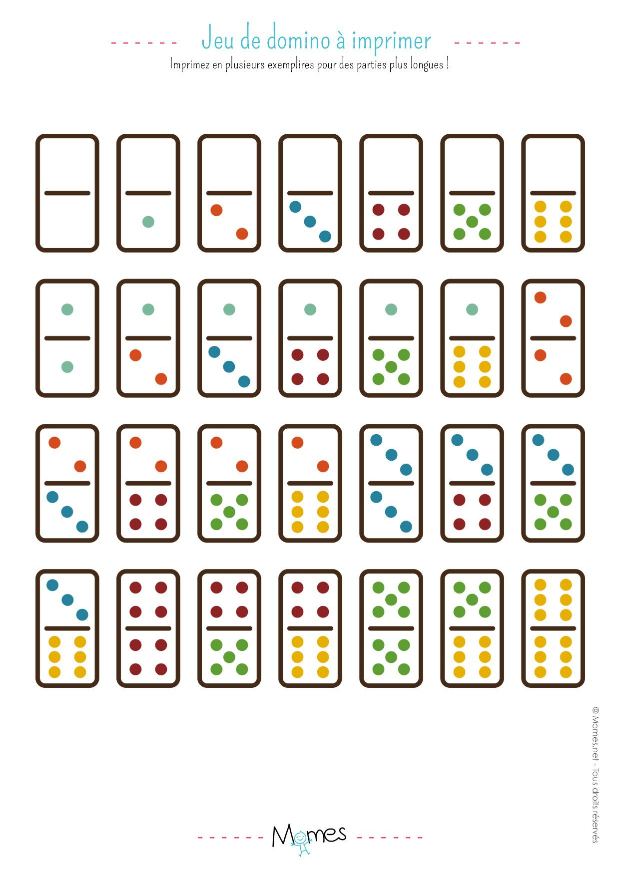 Jeu De Dominos À Imprimer | Jeux A Imprimer, Jeux Et Jeux À à Jouer Au Domino Gratuitement 