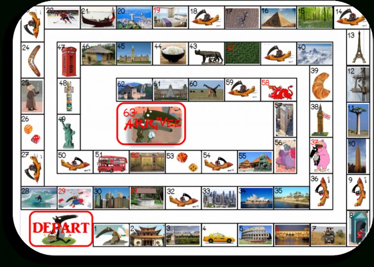 Jeu De L'oie: Le Loup Qui Voulait Faire Le Tour Du Monde – intérieur Jeu De L Oie A Imprimer