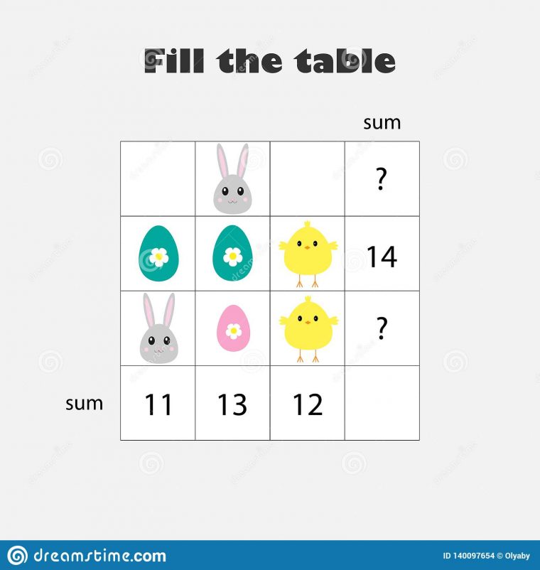 Jeu De Mathématiques Avec Le Thème De Pâques D'images Pour avec Mathématiques Facile