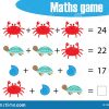Jeu De Maths Avec Des Animaux D'océan D'images Pour Des dedans Jeux De Maths Facile