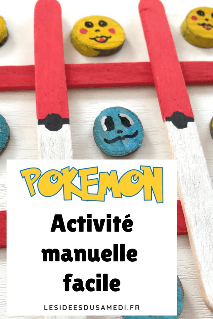 Jeu De Morpion Pokemon: Un Petit Bricolage Facile À Faire tout Activité Manuelle Facile Faire