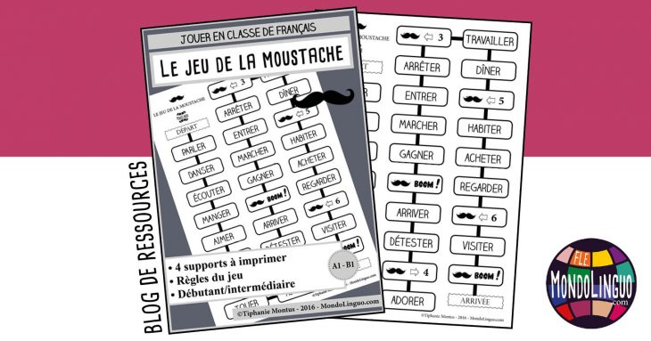 Jeu De Plateau Fle : Jeu De La Moustache Sur Les Verbes encequiconcerne Verbe Jeux