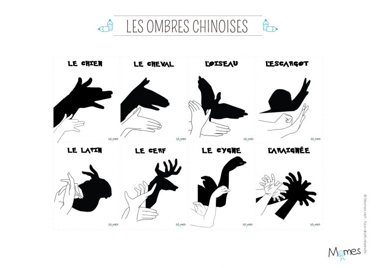 Jeu D'ombres Chinoises À Imprimer – Momes destiné Silhouette D Animaux À Imprimer