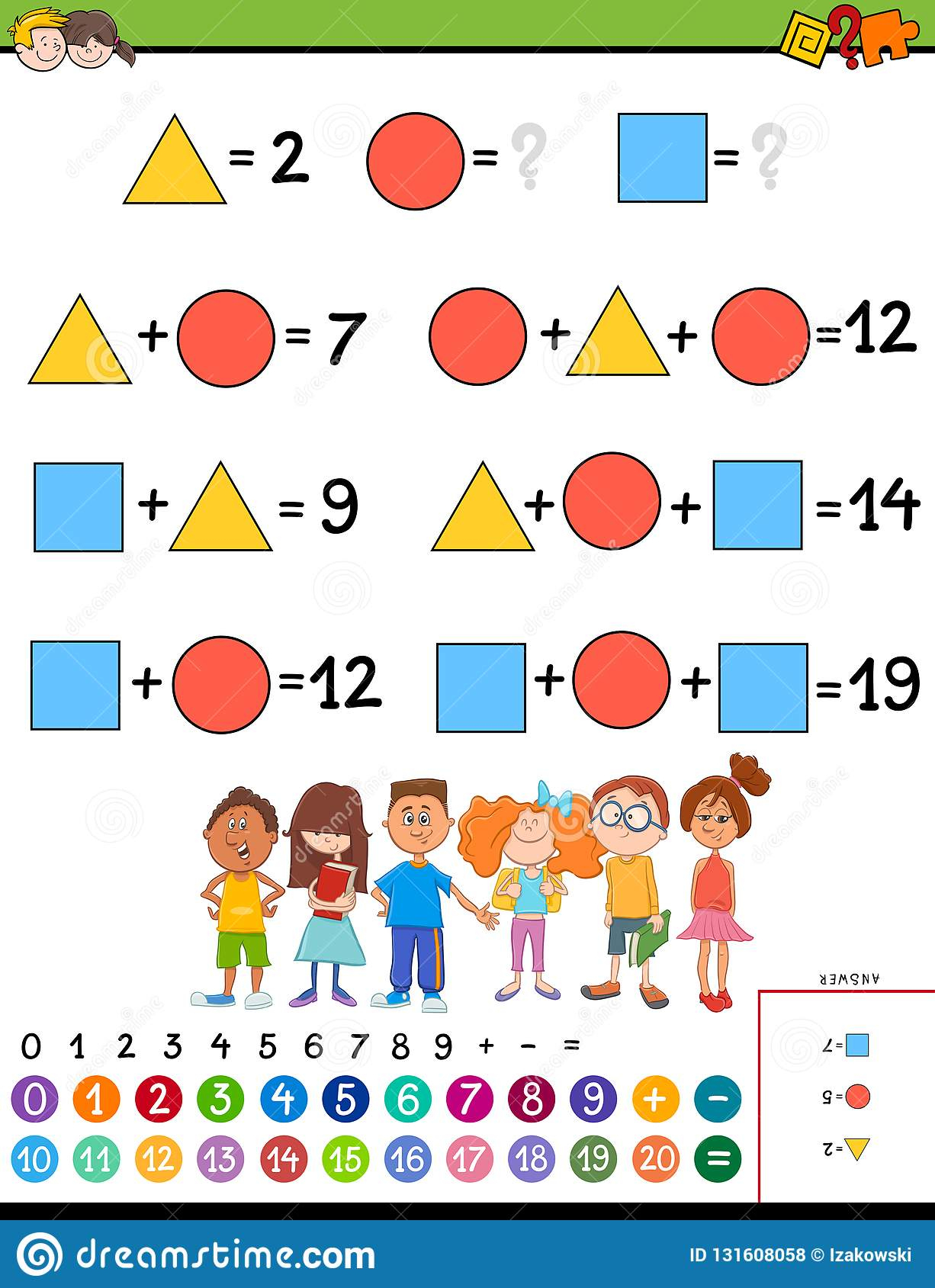 Jeu Éducatif De Calcul De Maths Pour Des Enfants intérieur Jeu Calcul Enfant 