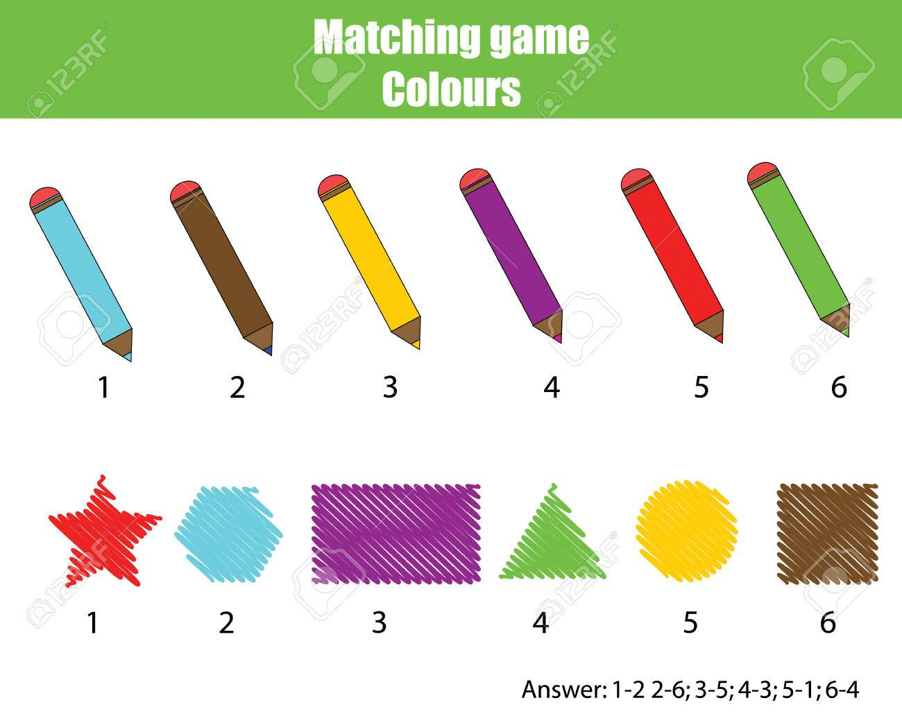 Jeu Éducatif Des Enfants. Matching Jeu Feuille De Calcul Pour Les Enfants.  Couleurs Et Des Formes D&amp;#039;apprentissage Thème concernant Jeu Calcul Enfant 