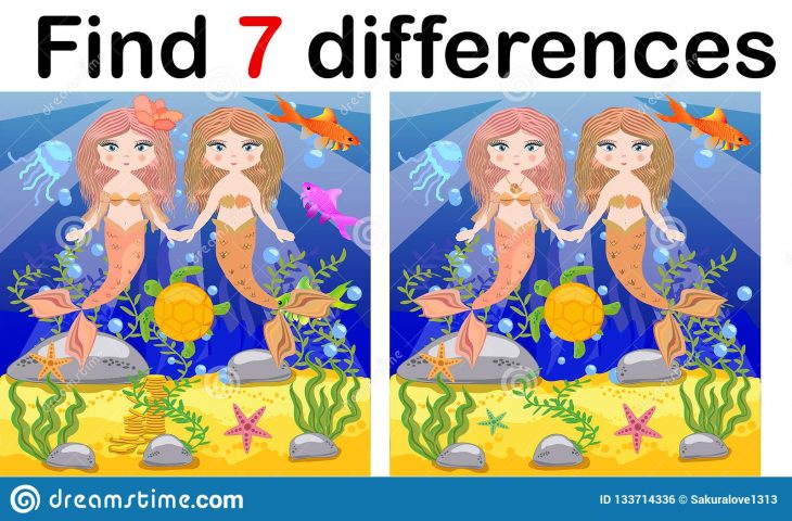 Jeu Pour Des Enfants : Trouvez Les Différences, Peu De serapportantà Jeux Des 7 Difference