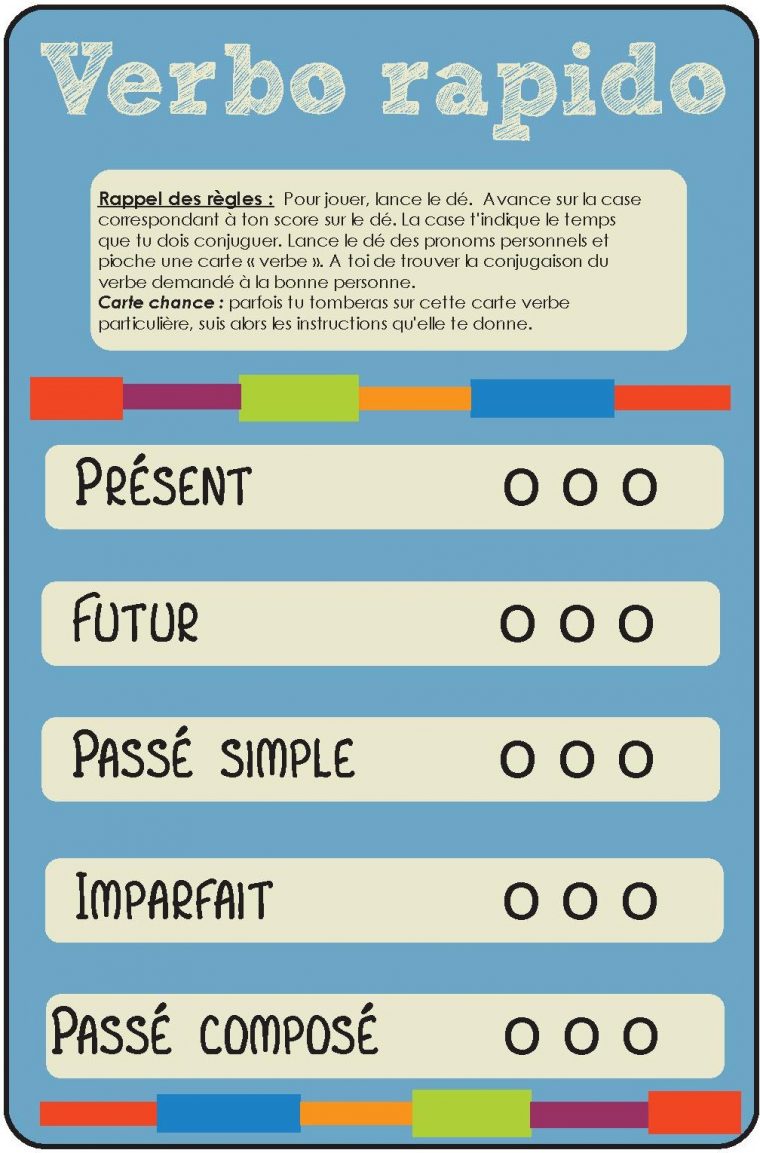 Jeu Pour La Classe] Conjugaison – Verbo-Rapido – Cycle 3 serapportantà Jeux Éducatifs Collège À Imprimer
