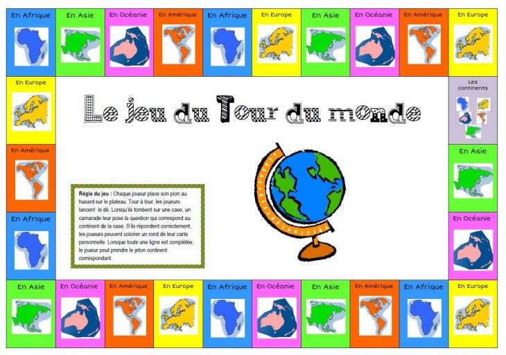 Jeu Tour Du Monde Pour Cloturer Le Projet | Jeu Pays Du serapportantà Jeux De Carte Geographique Du Monde