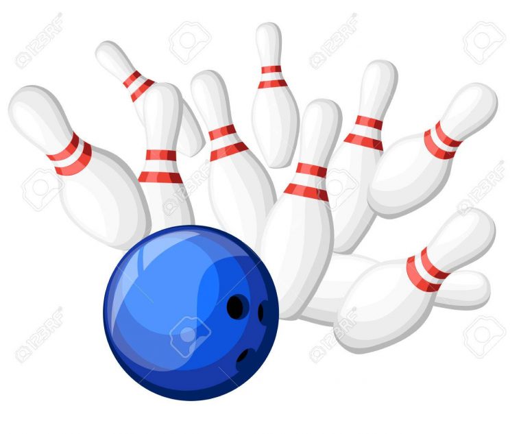 Jeux D'affiches Dans Le Club De Bowling. Conception De Fond De Vecteur Avec  La Grève À Quilles De Balle De Ruelle. Illustration De Plat. Site Web Et destiné Jeux Du Bowling